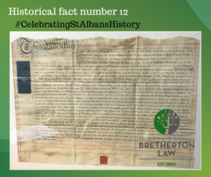 Celebrating St Albans History Fact number 12